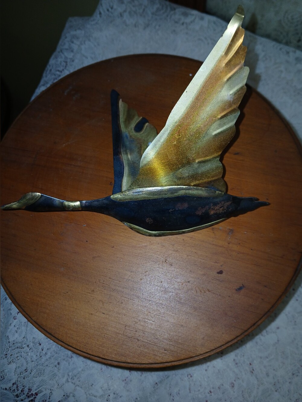 Vintage Metal Flying Duck Wall Art